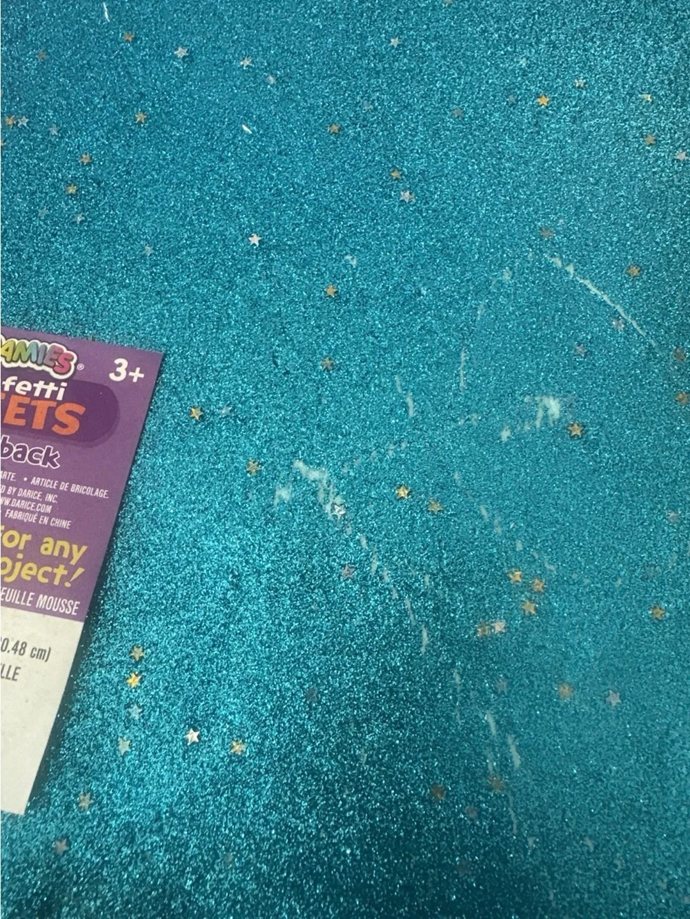 Foamies Confetti Stickyback Foam Sheets‎ Lot Of 5 9x12 Multi Color Craft DIY